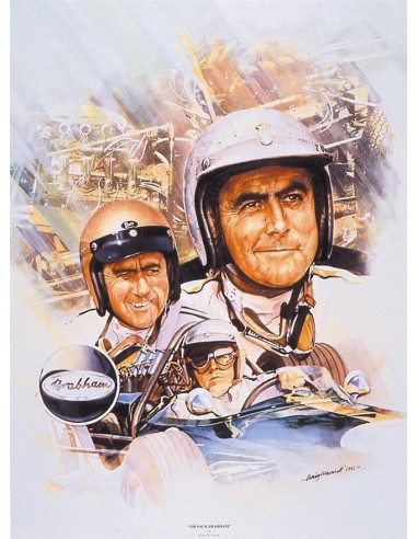 Litografia Sir Jack Brabham - Craig Warwick