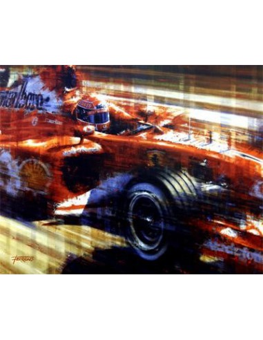 Litografia Five Times a Champion - Schumacher - Juan Carlos Ferrigno