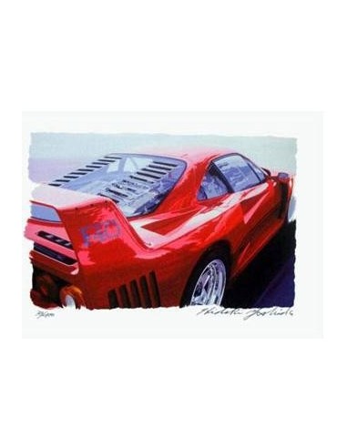 Litografia Ferrari F40 - Hideki Yoshida