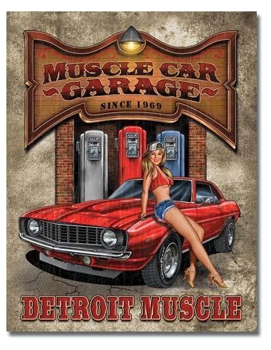 Placa Muscle Car Garage